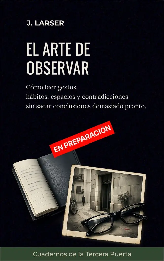 Portada de El arte de observar, Cuadernos de La Tercera Puerta, de J. Larser